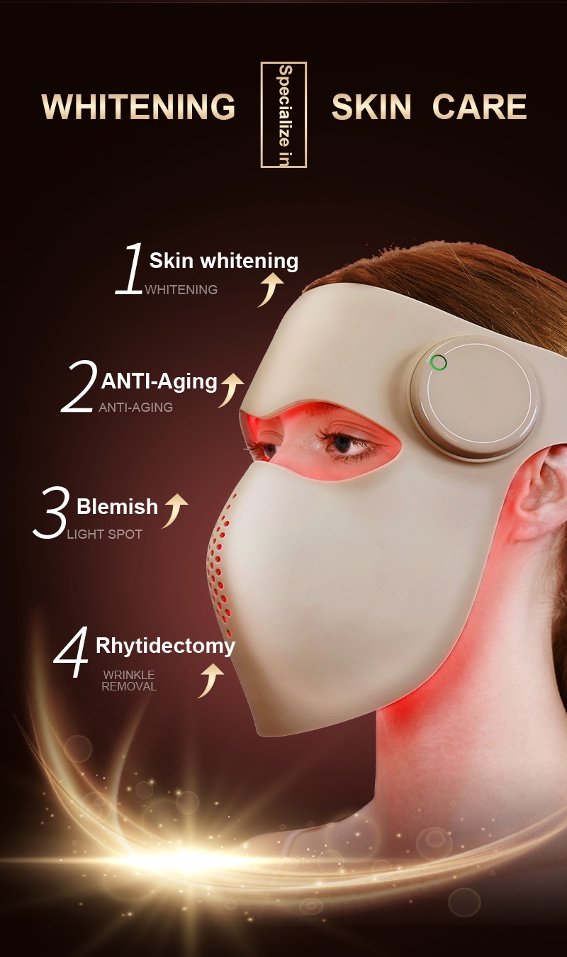 전문가용 실리콘 LED 레드 라이트 테라피 얼굴 및 목 - Face Mask Skincare 리뷰 및 가격
